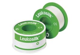 Leukosilk Fixierpflaster 10 Stück 2,5cm X 5m NEU