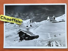 Arosa Bergkirchli mit Plattenhörner, Ansichtskarte Vintage