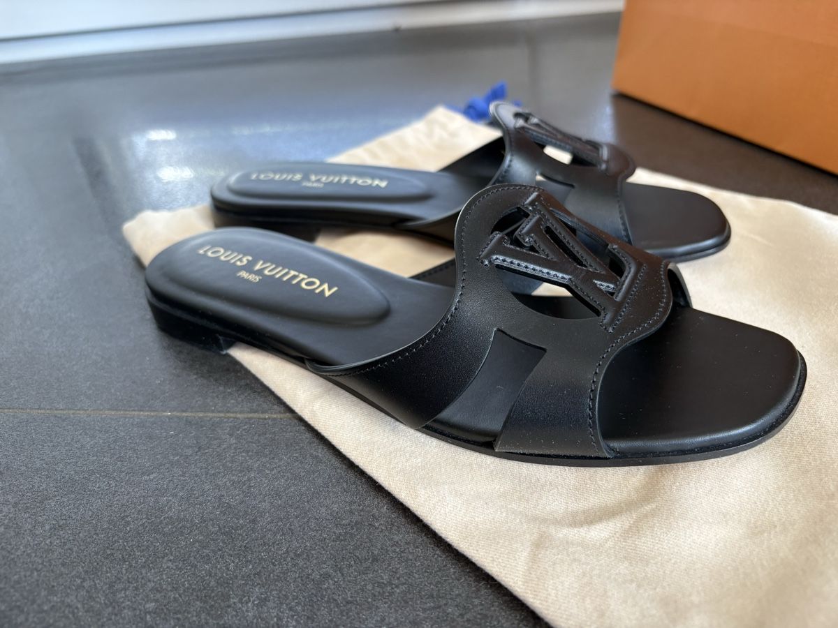 Louis Vuitton Damenschuhe: Louis Vuitton Pantolette 38 – Neu (gemäss Beschreibung) aus Fehren von Frischki 8