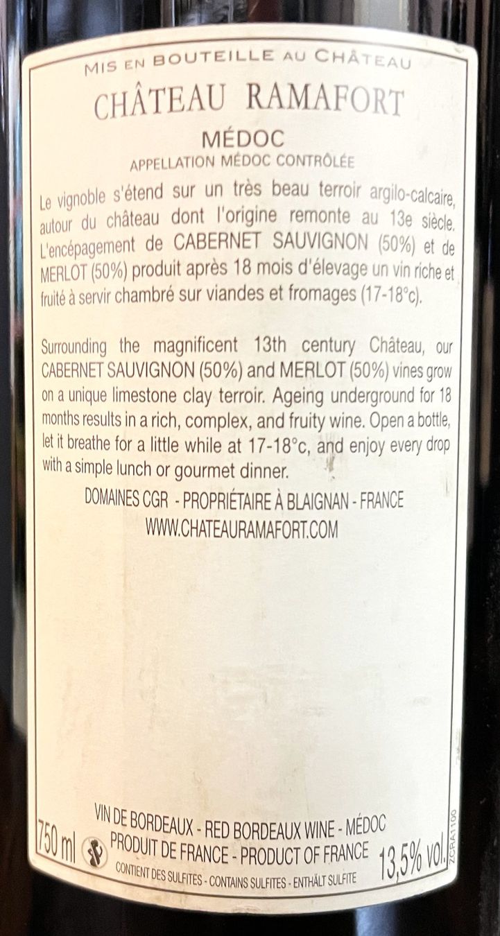 Vino: 2 x 2010 Château RAMAFORT CRU BOURGEOIS – Nuovo e nell'imballaggio originale da Oftringen venduto da Vucki 1