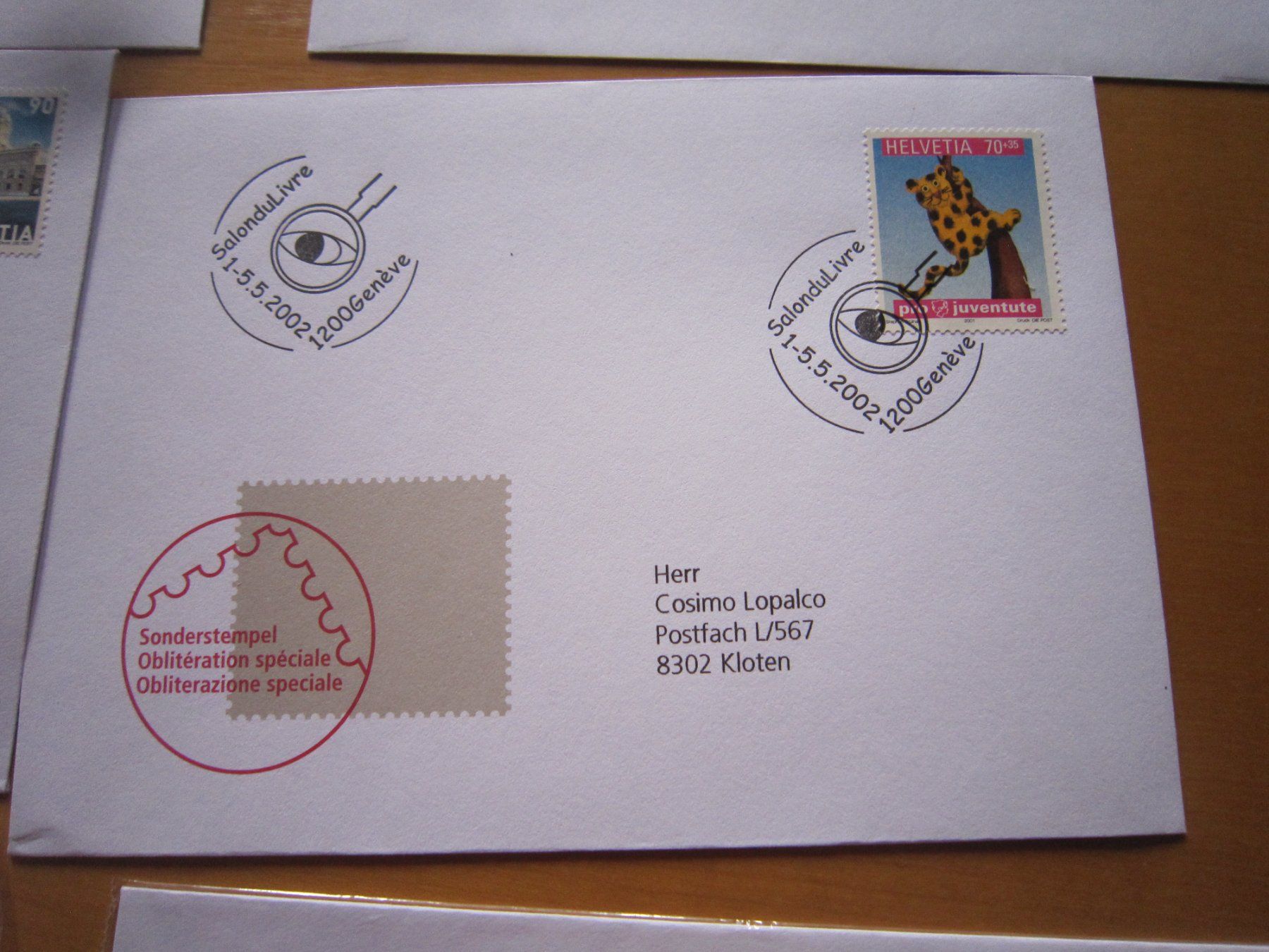 Tutti i francobolli: L4 Briefe mit Spezialstempel 2002 – Usato da Giubiasco venduto da sal_9j6w 6