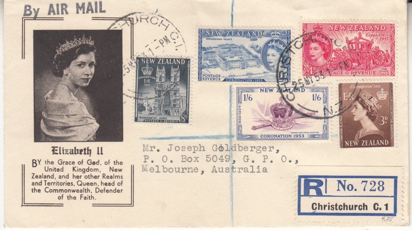 Tutti i francobolli: Neuseeland Coronation Queen Elizabeth ll FDC – Usato da Bürglen TG venduto da StampGraf