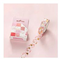 Washi Tape Rose kariert / goldfoliert