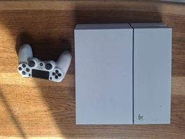 Sony PlayStation 4 Konsole weiss mit Controller 