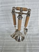 Leather and Chrome bar tool set