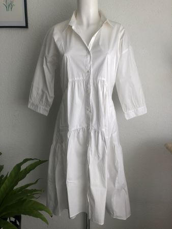 PUROTATTO weisses Sommerkleid Gr. 42 - Elegant und luftig