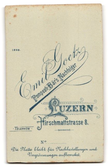 Fotografie &  Plakate: Fotografie E. Goetz, Luzern, Hirschmatts – Gebraucht aus Berlin von bartko-reher 1