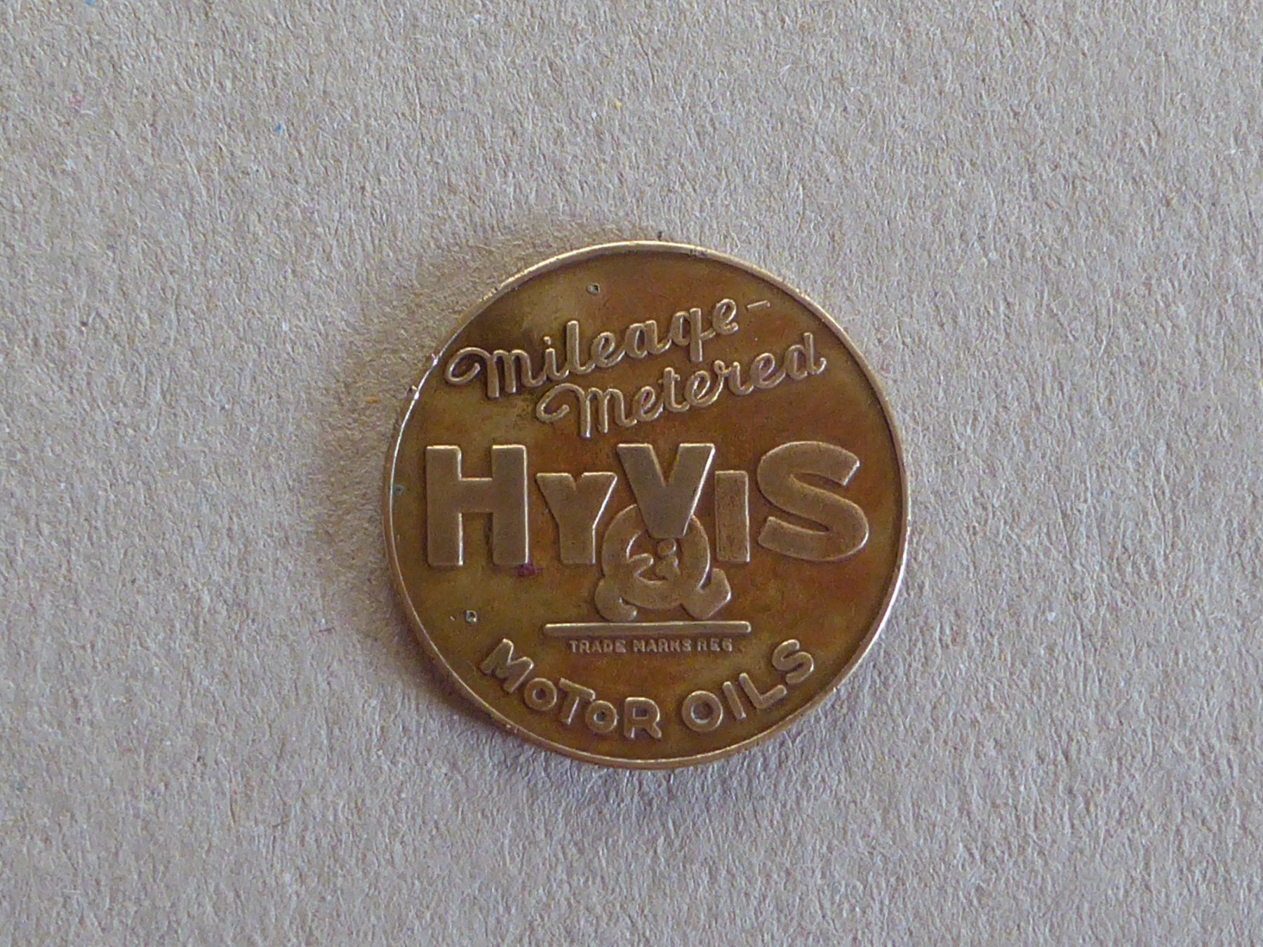 Medaglie: Jeton  Token  USA  HYVIS  Motor Oils – Usato da Thun venduto da 427er