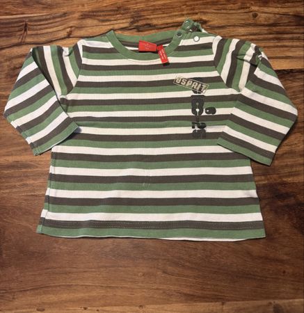 Langarmshirt Esprit gestreift grün grau Grösse 80
