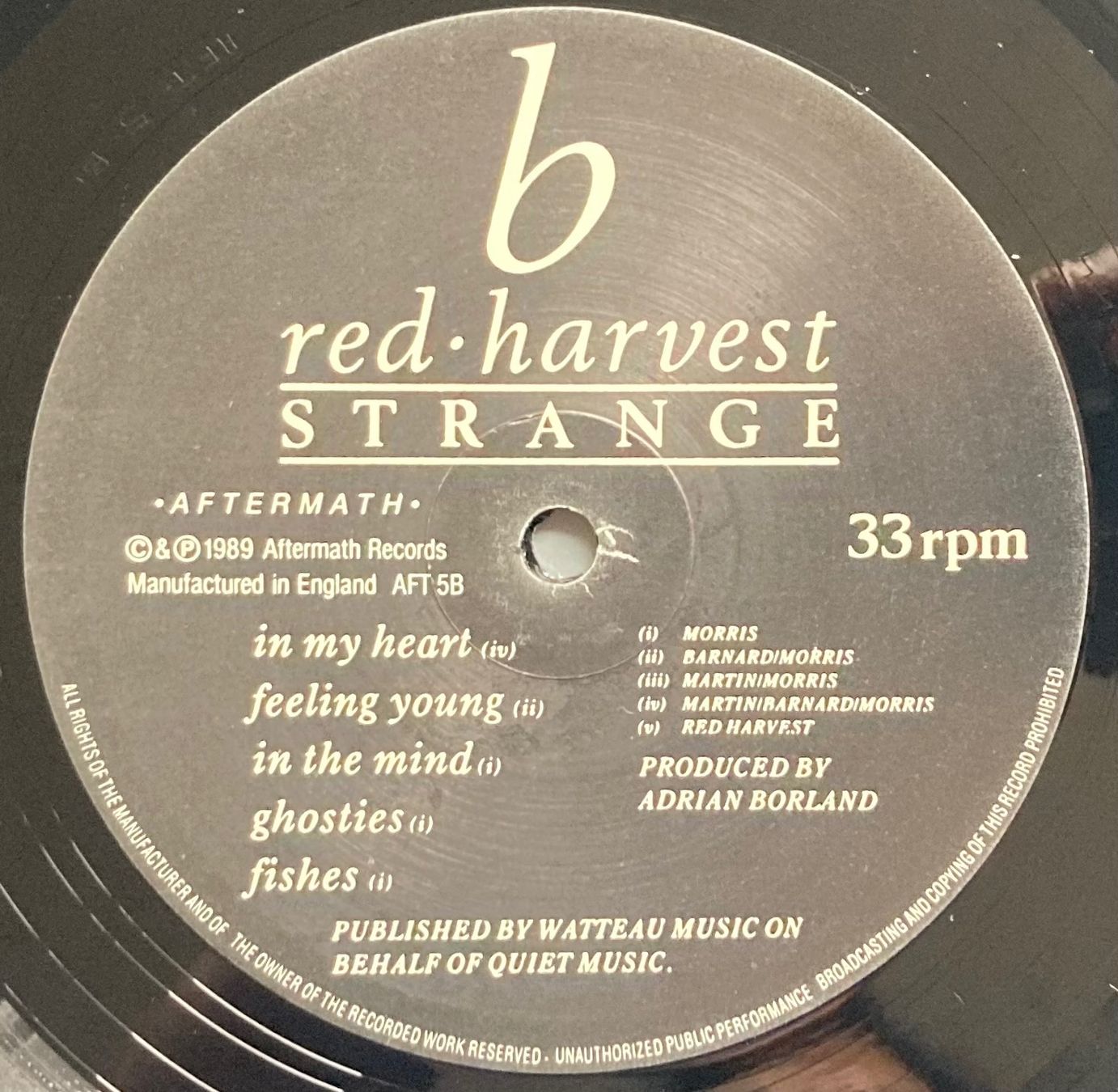 Schallplatten: RED HARVEST - STRANGE – Gebraucht aus Poliez-Pittet von Newtown-Records 2