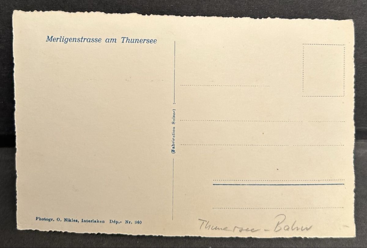 Cartes postales: Fotokarte Thunerseebahn  – D'occasion à Horw par Tellbub 1