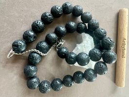 Statement Lavastein Collier mit XXL Kugeln kraftvoll & edel
