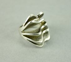 FÄCHERRRING "AUSSERGEWÖHNLICH" SILBER 925. VINTAGE.