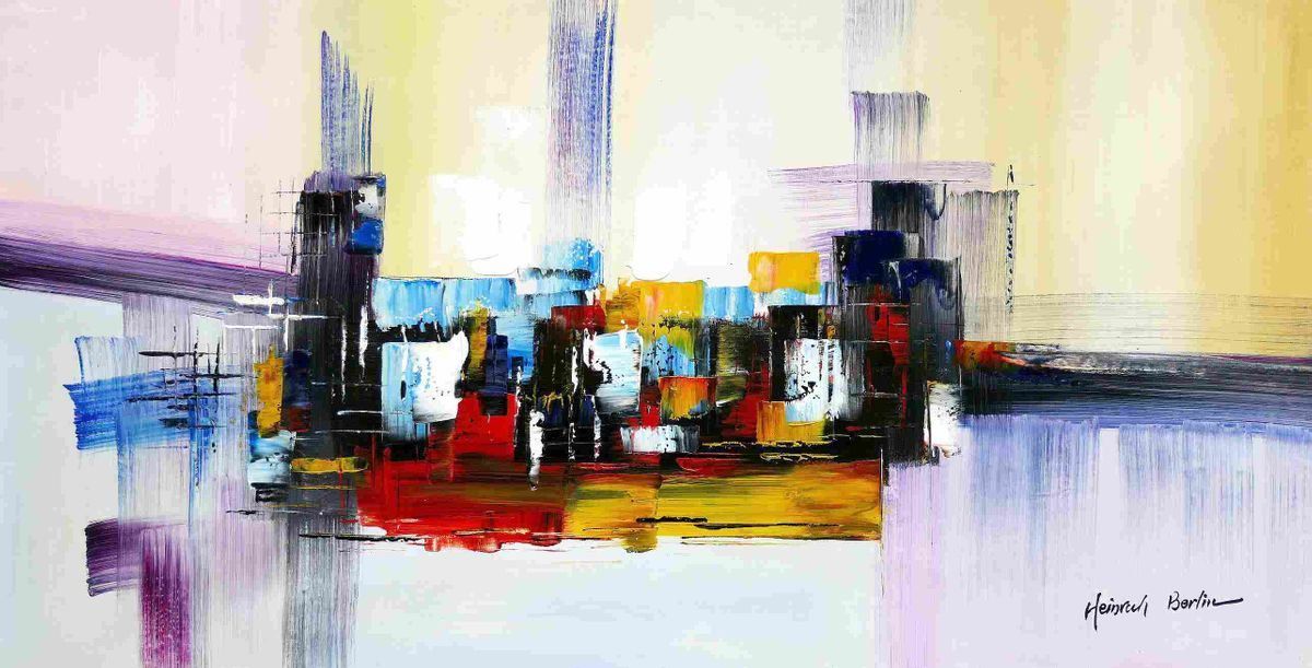 Riproduzioni & Creazioni: Abstrakt - Modern Art Wolkenlos – Nuovo (secondo la descrizione) da Larnaca venduto da KunstDepot24