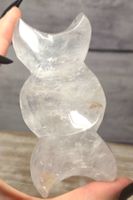 Bergkristall Mond Kugelhalter 150g
