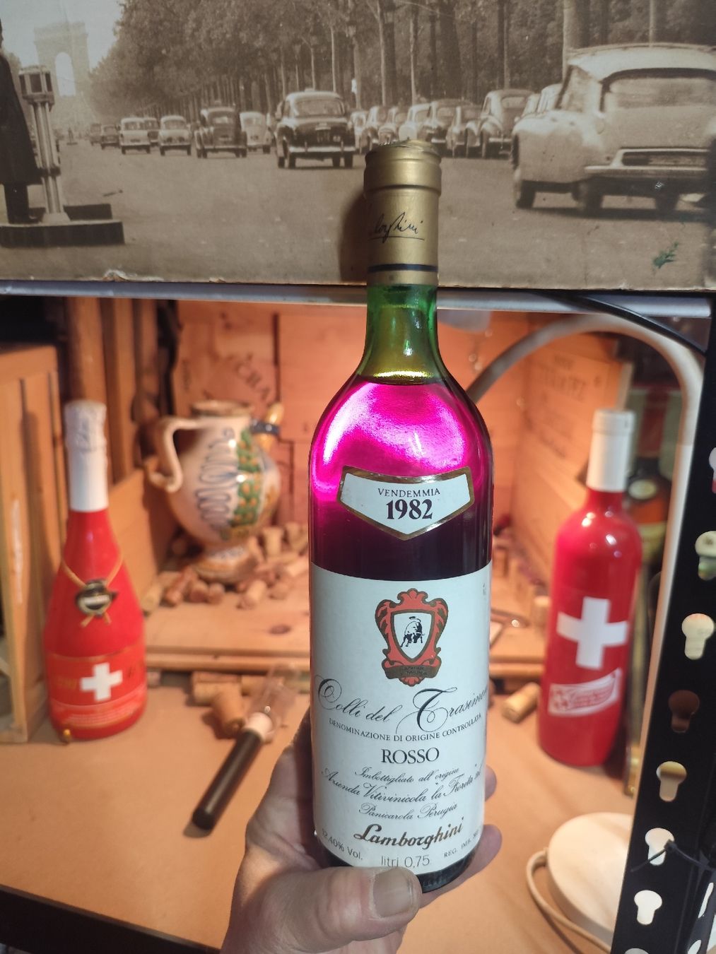 Vino: 1982 Lamborghini, Colli del Trasimeno – Nuovo e nell'imballaggio originale da Büsserach venduto da Vintage-vins 1