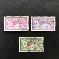 FRANKREICH Zst 192-194, Freimarken, 1925/26, gest