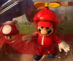 Super Mario Propeller Mario mit Pilz, neu & OVP