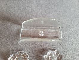 Servietten und Kerzenhalter aus Glas