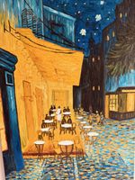 Öl auf Leinwand - Vincent van Gogh - Café la Nuit