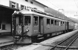 Samedan GR RhB Triebwagen ABe 4/4 503 im Bahnhof