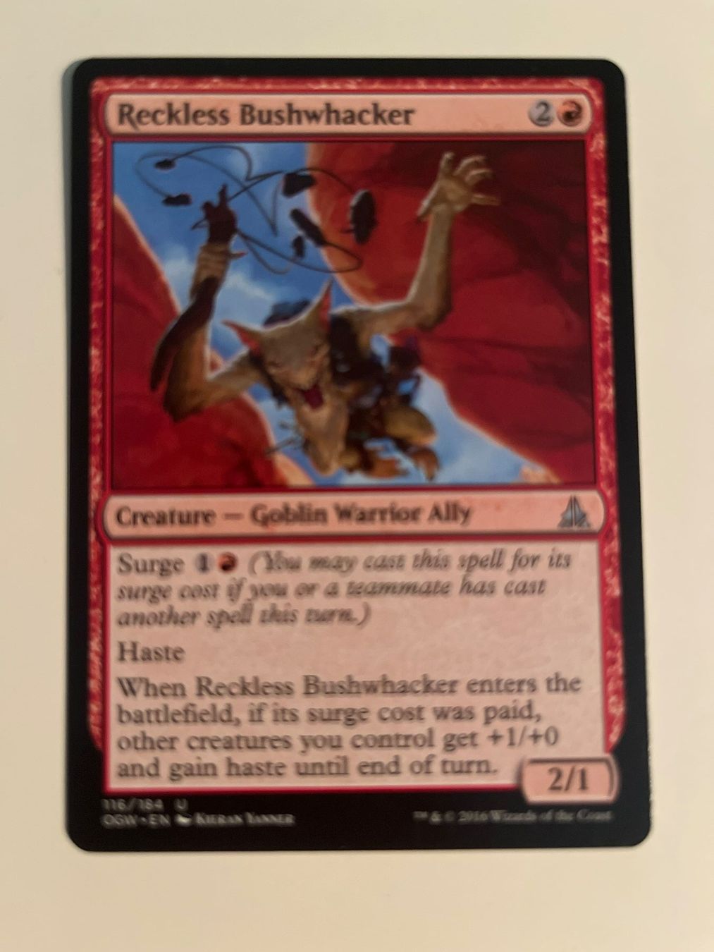 Magic The Gathering Carte collezionabili: 1 x Reckless Bushwhacker - Magic: The Gathering – Usato da Kriens venduto da Shadi1980