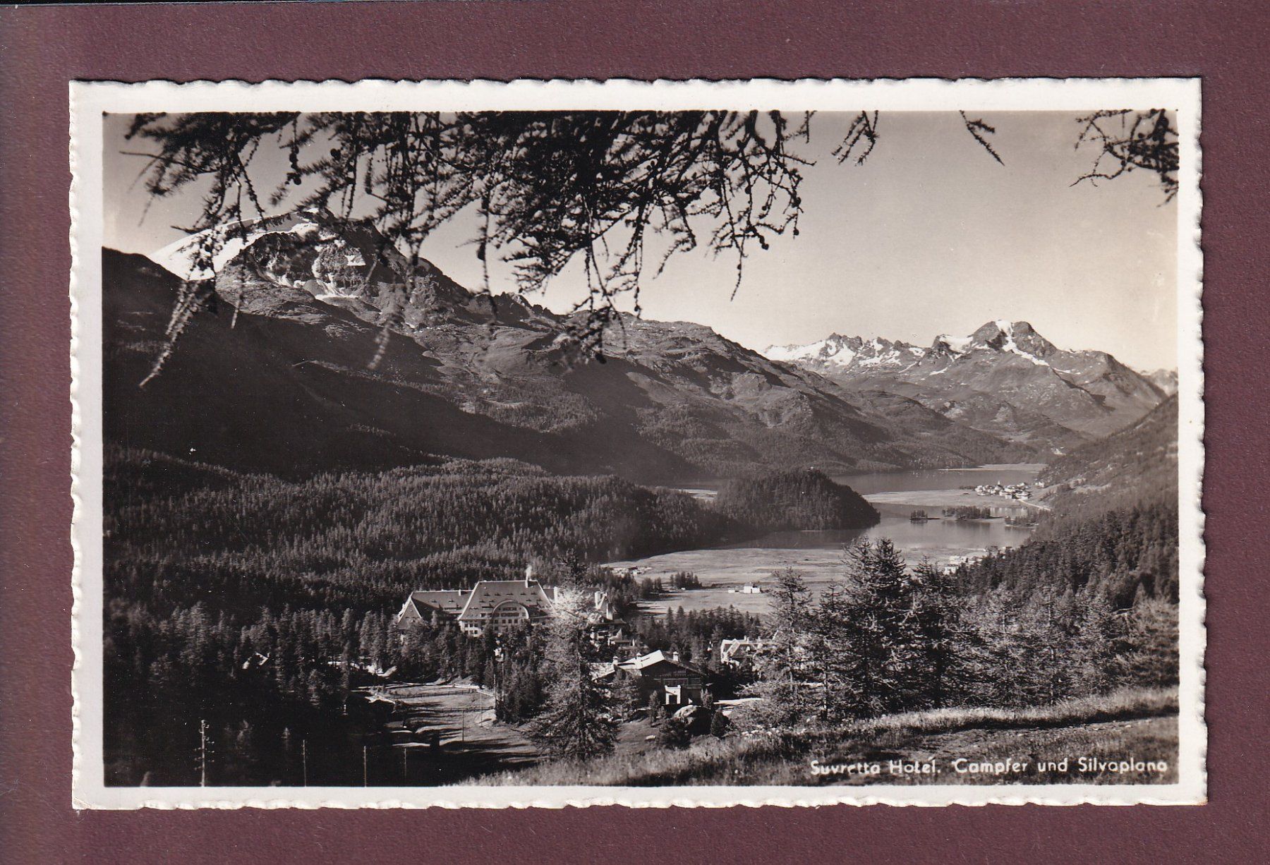 Cartes postales: SUVRETTA HOTEL - Campfer - Silvaplana - 1939 – D'occasion à Pully par nicecards