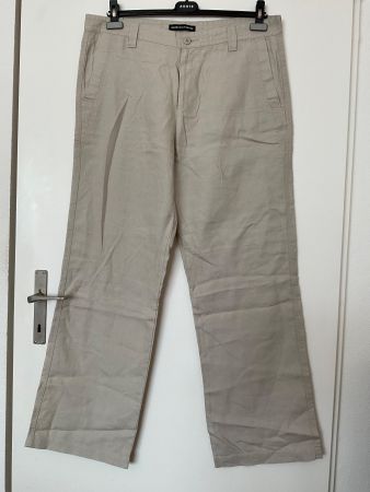 Warren & Parker 100% Leinen Hose Gr XL beige NEU