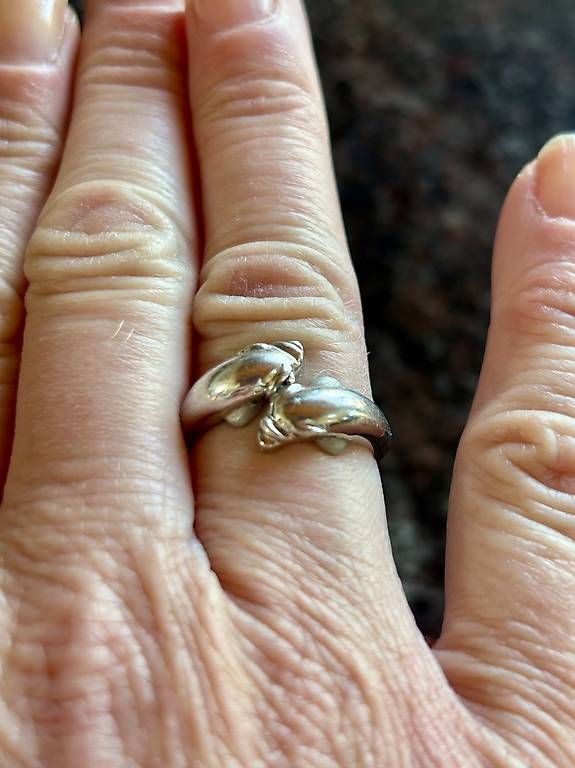 Anelli: Bague argent 925 dauphins réglable – Usato da Perroy venduto da barballalla