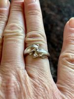 Bague argent 925 dauphins réglable