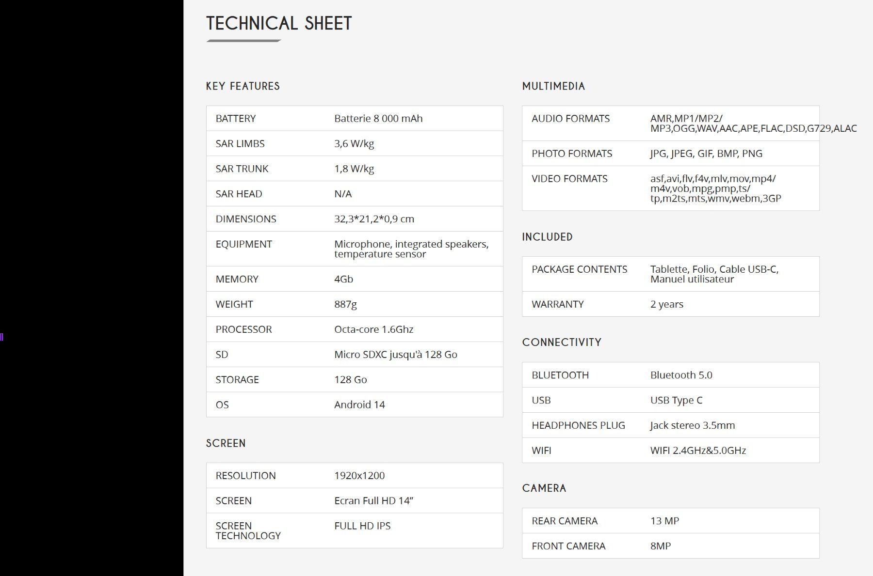 Tablet PC: LOGICOM TAB XXL 14 – Usato da Zürich venduto da tomm9404 5