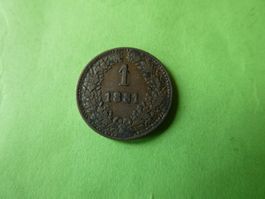 Oesterreich 1881, 1 Kreuzer