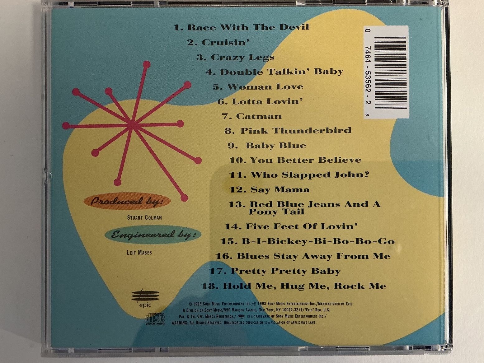 CD: Jeff Beck Crazy Legs CD, comme neuf, Sony 1993 – Usato da Nidau venduto da california290309 1