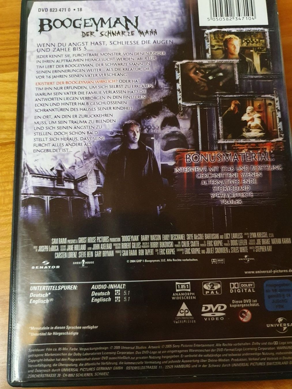 Tutti i DVDs: Boogeyman - Der schwarze Mann – Usato da Oberdorf BL venduto da BaldenEagle 1
