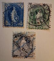 Briefmarken stehende Helvetia 3 Stück