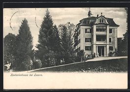 AK Luzern, Pension Kastanienbaum, 1908
