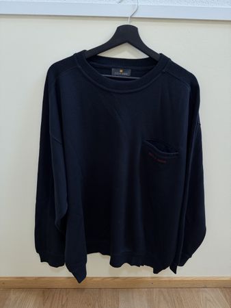 Herren Pullover Navy & Green dunkelblau