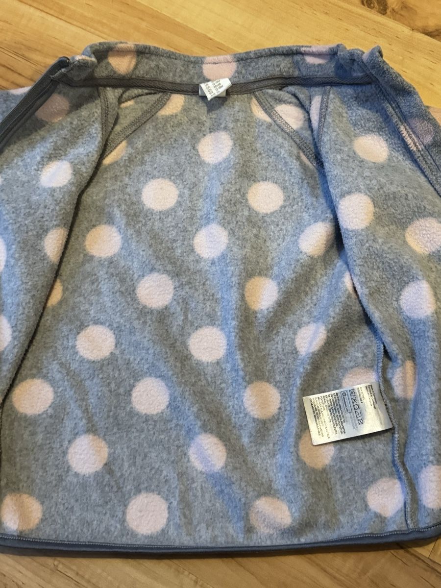 H&M Jacken & Mäntel: Fleece Jacke, 86, Mädchen, H&M, grau/rosa – Neu (gemäss Beschreibung) aus Wilen b. Wil von carpediem25 4
