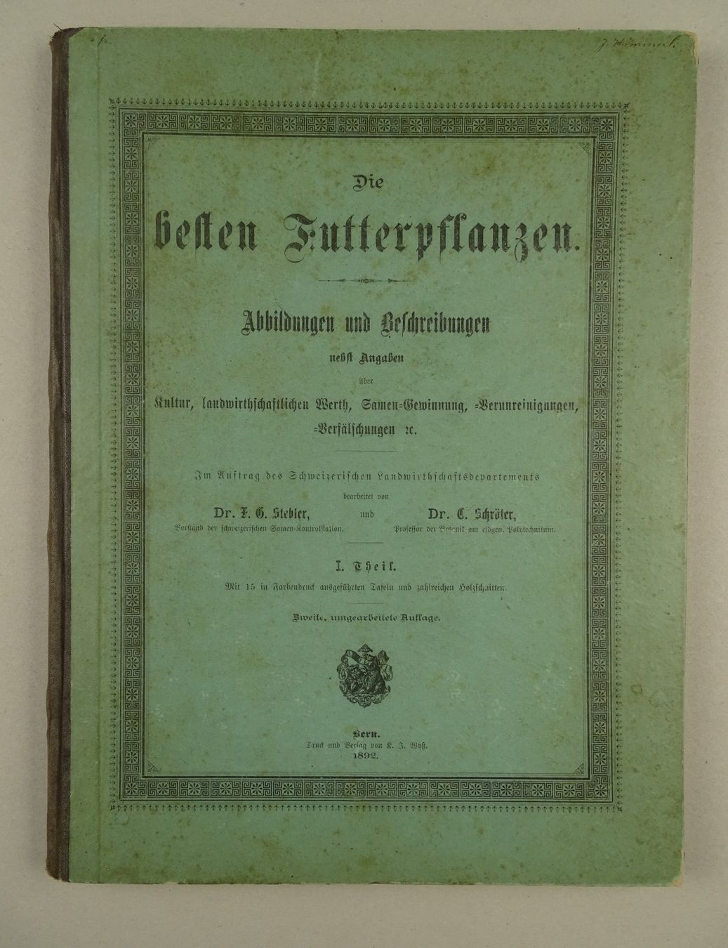 Libri: DIE BESTEN FUTTERPFLANZEN, 1892 – Usato da Grüningen venduto da Kartensammler 1