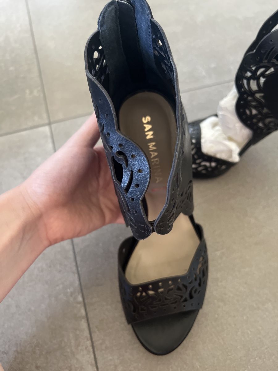 Damenschuhe: talons cuir noirs ajourées San Marina 40 – Neu und originalverpackt aus Ropraz von Angy.ruiz 1