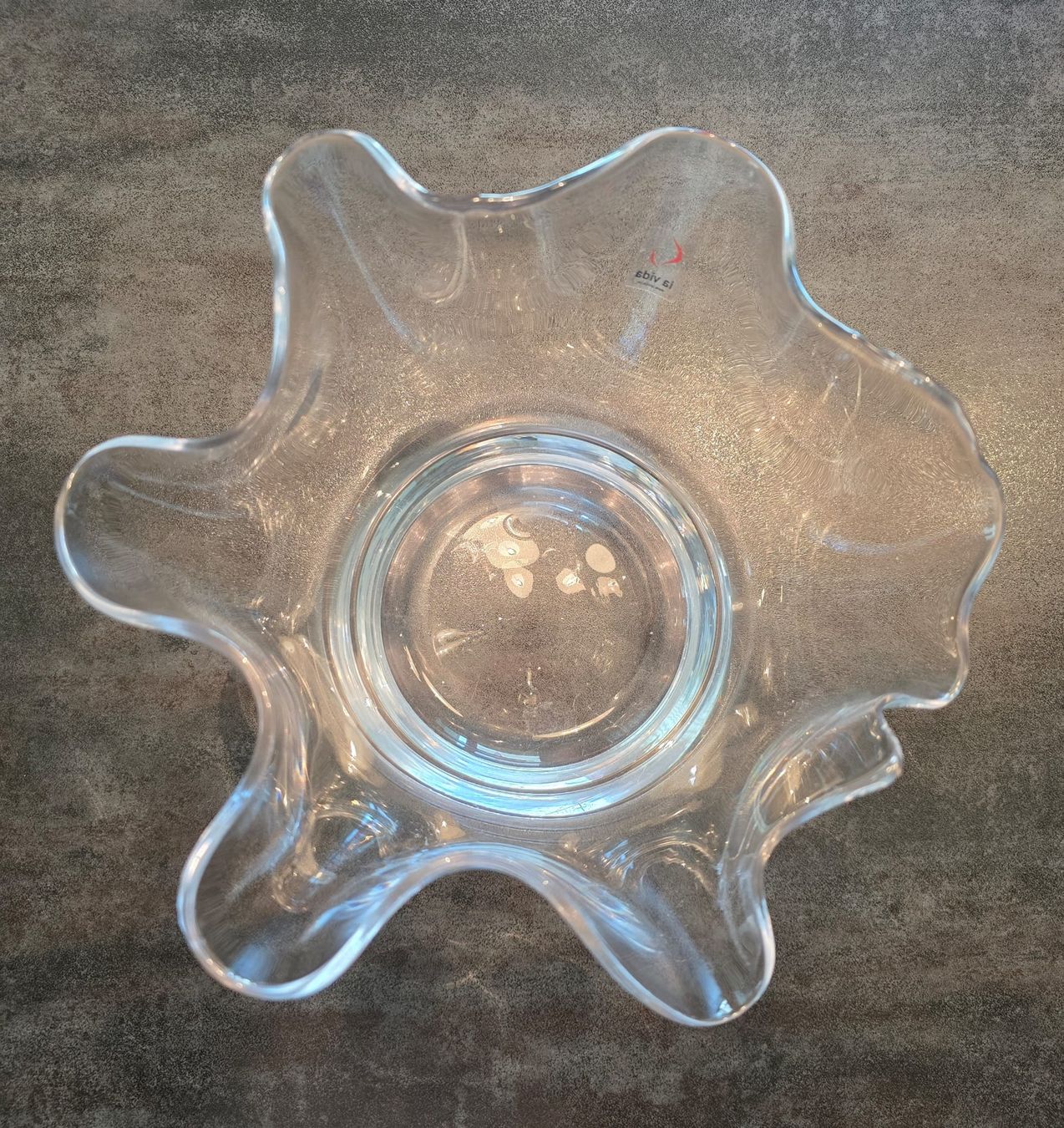 Bicchieri: Glas Schale wellig Rand klar gute Form – Usato da Bätterkinden venduto da far_f282