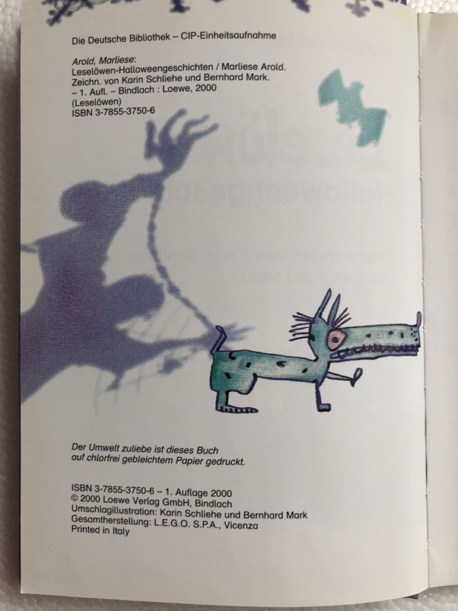Libri: Leselöwen, Halloweengeschichten, Marliese Arold – Nuovo (secondo la descrizione) da Langnau am Albis venduto da snla_scc9 2