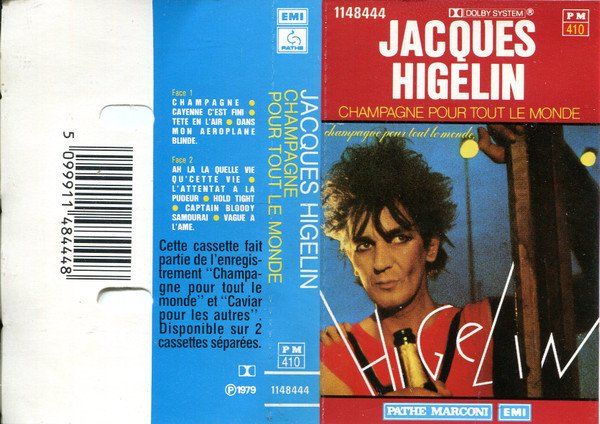 Musicassette: CASSETTE AUDIO JACQUES HIGELIN - ROCK – Usato da PORRENTRTUY venduto da RABAIS_SPORT 1