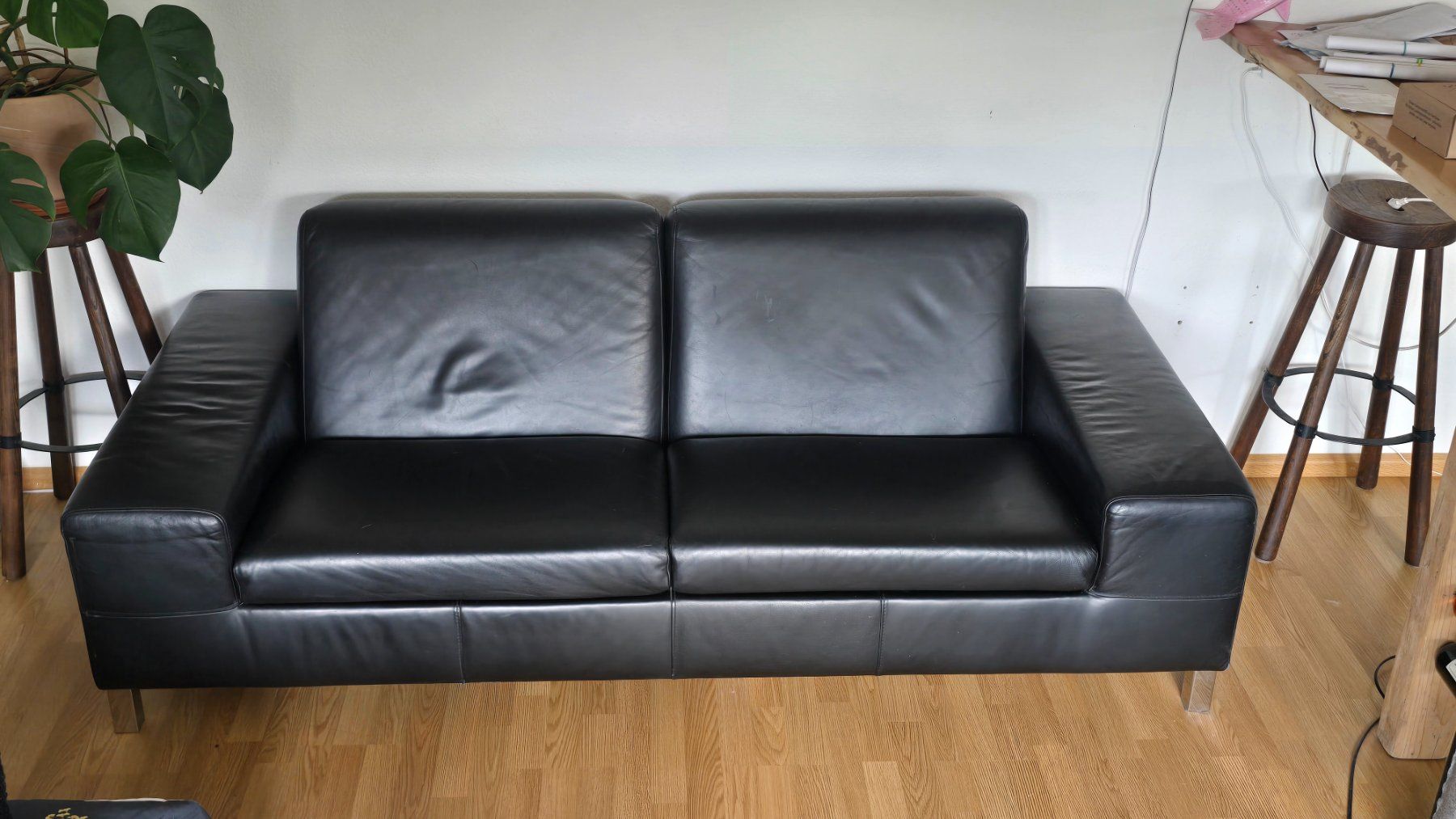 Divani: Sofas schwarz aus echtem Leder (2 plätzer) – Usato da Muttenz venduto da gub_bqx9 1