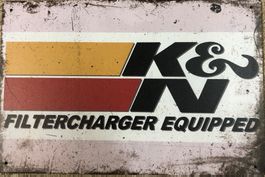 K & N Blechschild Luftfilter Tuning Audi VW BMW Honda Opel