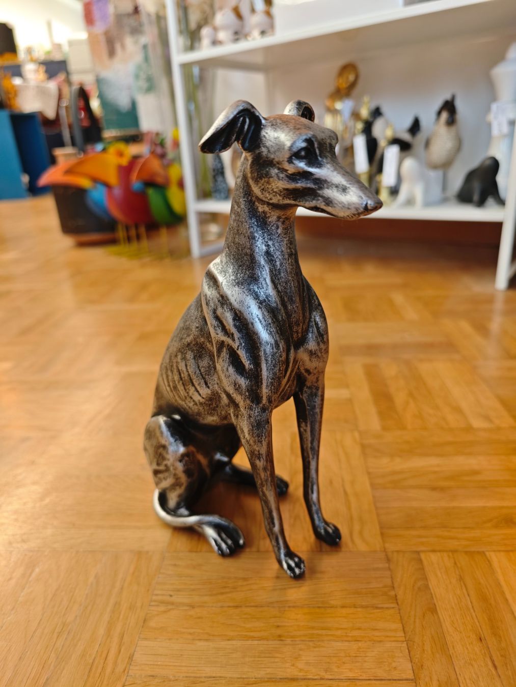 Statuette: Windhund Silber Antik Optik – Nuovo e nell'imballaggio originale da Schaffhausen venduto da AtelierPudesco 4