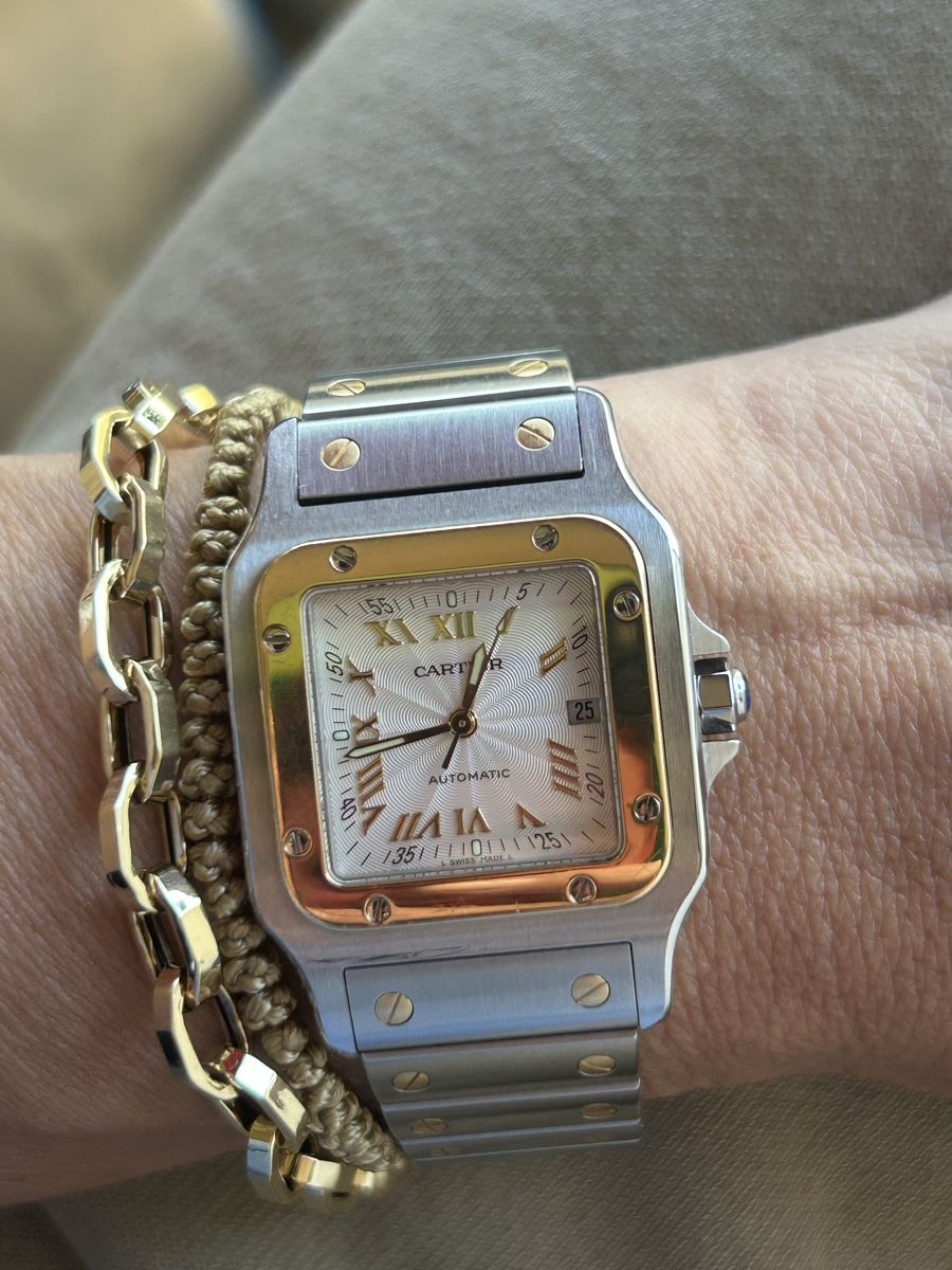 Cartier Orologi: Cartier Santos Bicolor Uhr, Medium – Usato da Basel venduto da David_2019