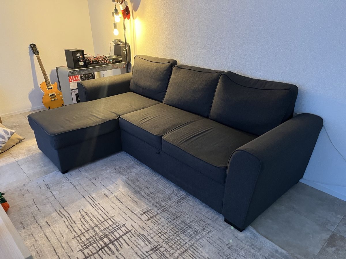 Conforama Divani: Couch/Bettsofa Dunkelgrau 250cm L-Shape  – Usato da Immensee venduto da kgam 7