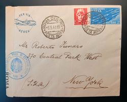 ITALIEN, Flugbrief Zensuriert nach U.S.A 1941