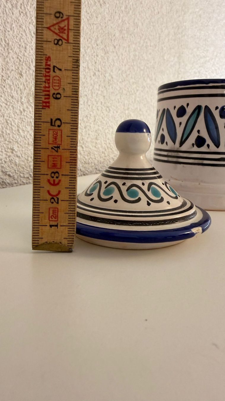 Zuccheriere: Keramikdose mit Deckel, Handbemalt – Usato da Rotkreuz venduto da Migu2012 6